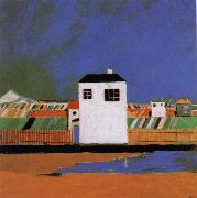 Kasimir Malevich A white house in the landscape oil painting